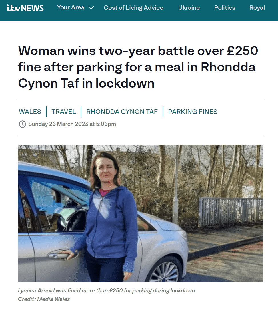 Parking Mate UK client wins in court