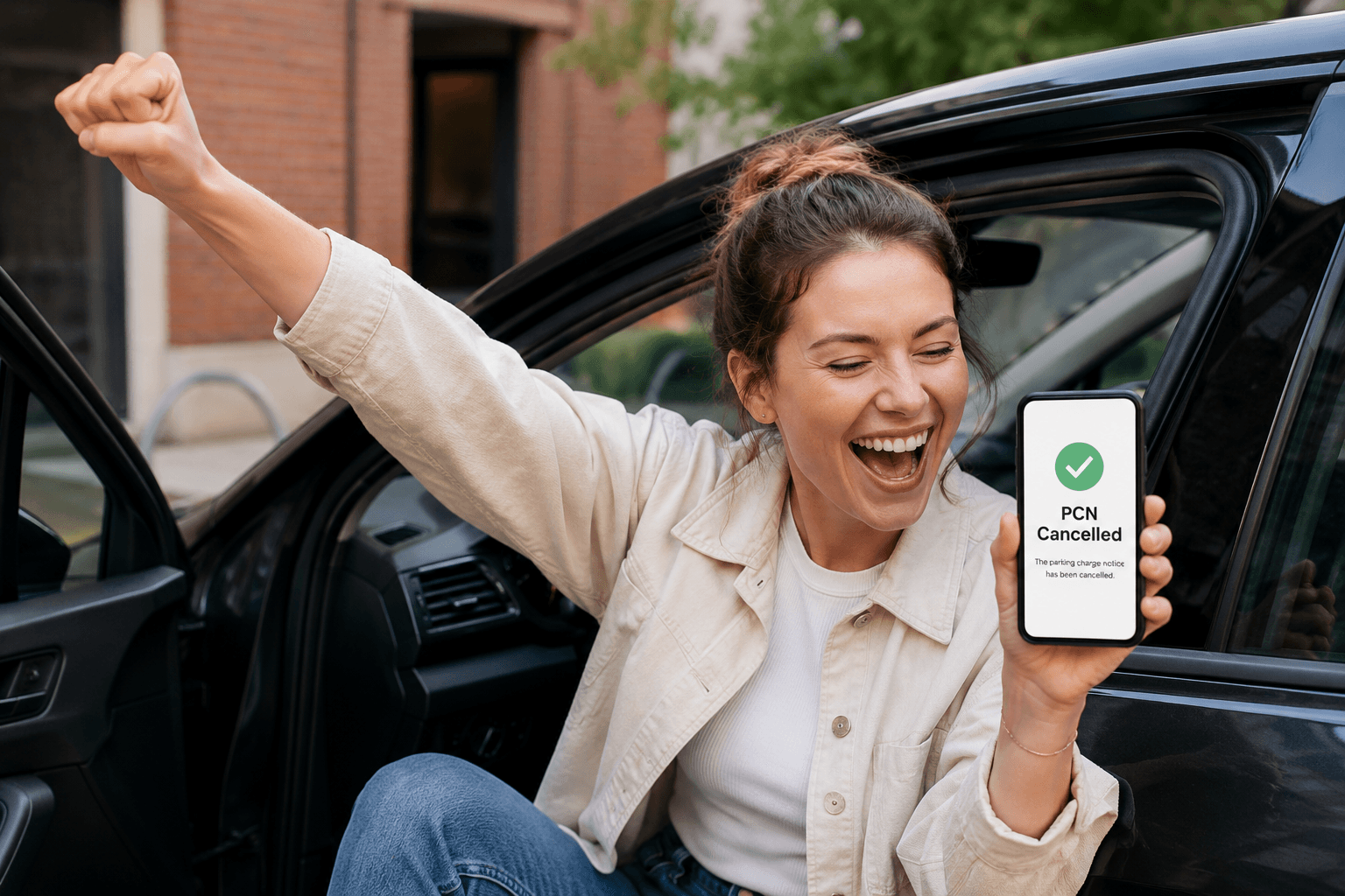 Parking charge notice cancellation mockup